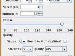 User interface of the GPS Simulator