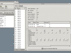 "Piano roll" view of rhythm pattern (version 0.1.2)