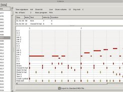 "Piano roll" view of rhythm pattern (version 0.1.3)