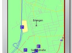 Map of Erlangen on the Sun emulator