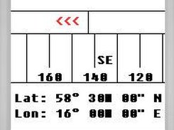 3: Nav to, remain dist at bottom arrows pointing how to turn