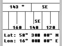 4: Dist. and relativ course from landmark shown at bottom