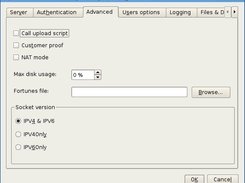 Advanced tab configuration