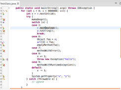 Editor column which shows available informatin by Java Source line.