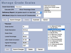 Set your grade scales to meet your specific needs.