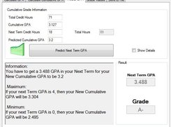 Predict Next Term GPA to Achieve a New Cumualtive GPA