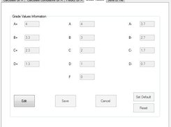 Edit Grade Values