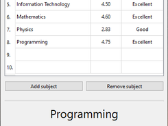 Grades Screenshot 1