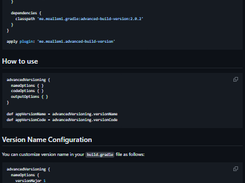 Gradle Advanced Build Version Plugin Screenshot 1