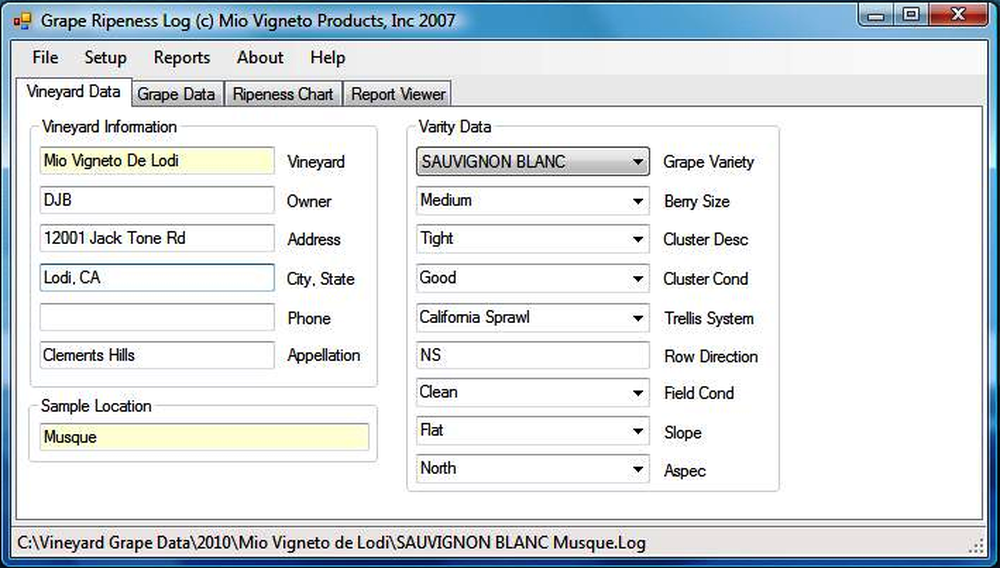 Grape Ripeness Logger Screenshot 1