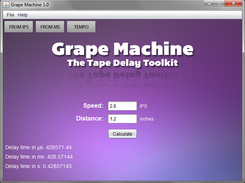 Tape Speed to Delay Time