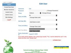 Edit existing User in Administration Interface