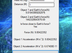 Gravitational Pull Calculator Screenshot 1