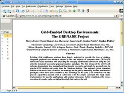 GRENADE view PDF document in Konqueror