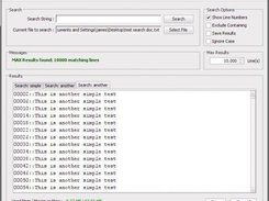 Search with Show line number enabled