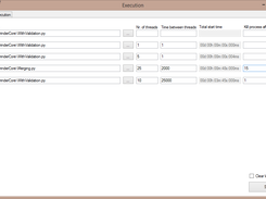 Setup of multiple executions