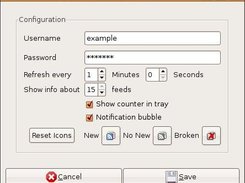 Preferences window