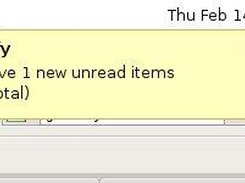 New version supports a notification bubble