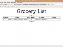 Adding a Bag of Pretzels using UPC barcode scan