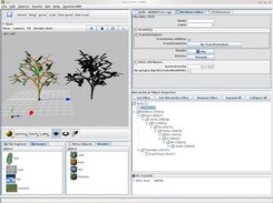 GroIMP's virtual laser scanner and generated point cloud.