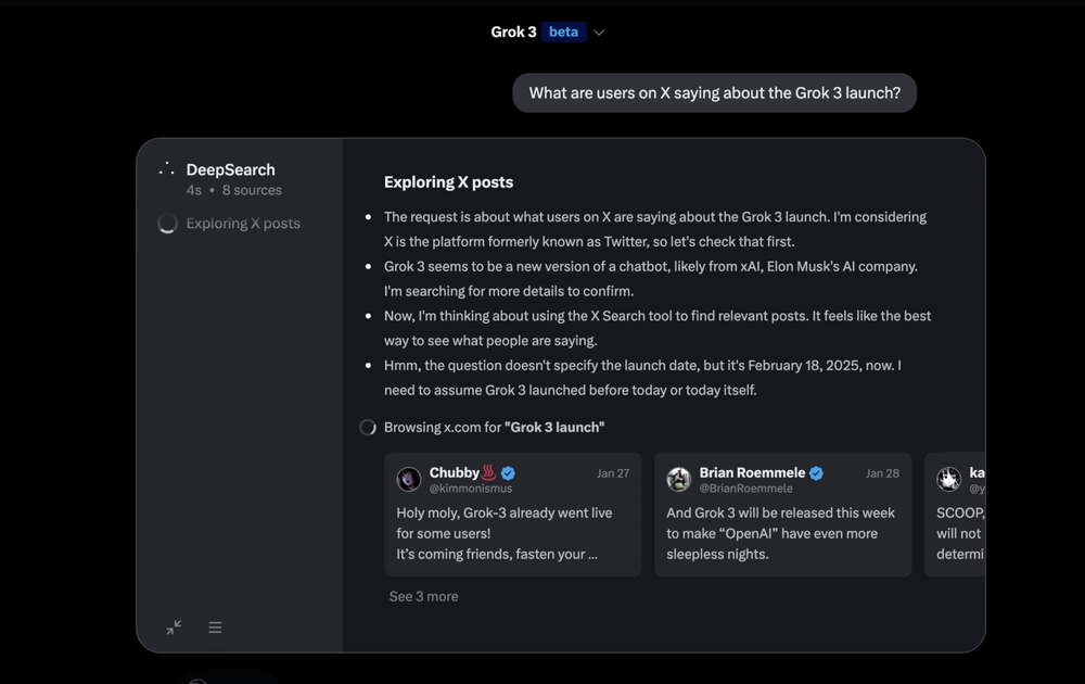 Grok 3 DeepSearch Screenshot 1