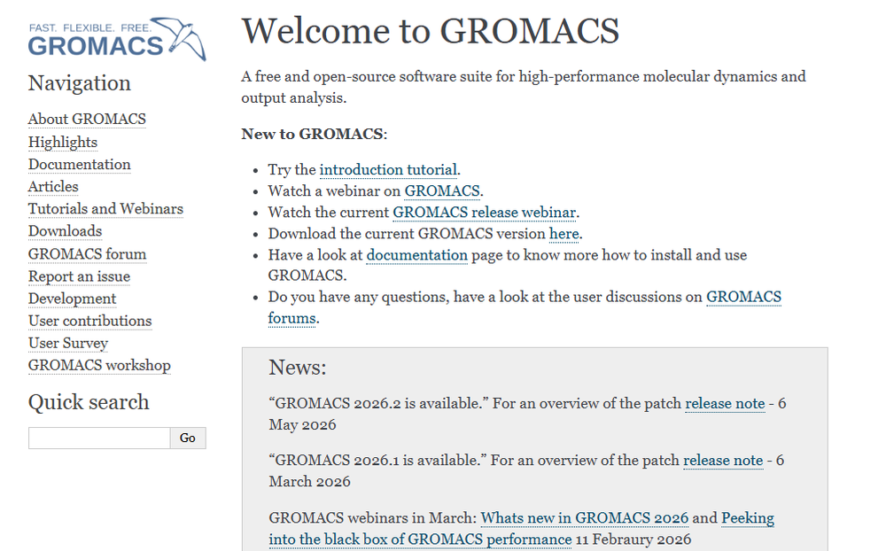 GROMACS Screenshot 1