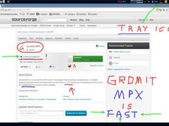 Screenshot of Gromit-MPX showing off its SourceForge page.