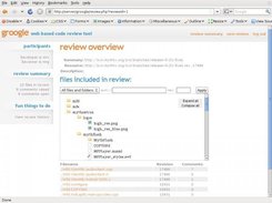 Manage files in your review, diff against a branch or rev