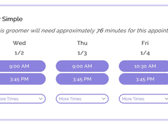 Easy to read schedules