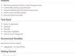 Groq AppGen Screenshot 1