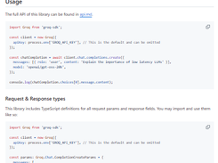Groq TypeScript / Node.s Screenshot 1