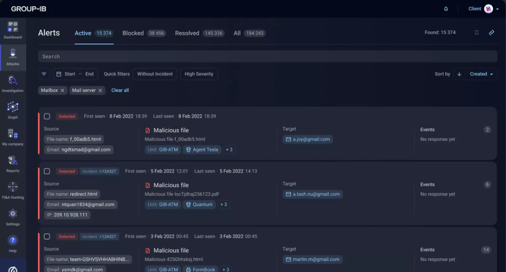 Group-IB Managed XDR Screenshot 1