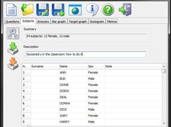 The "Subjects" window