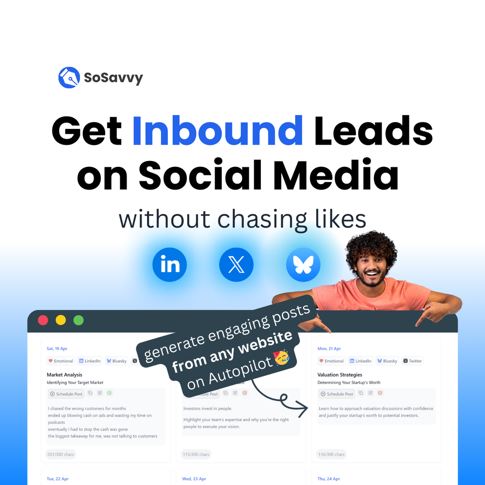SoSavvy grow inbound leads