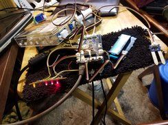 Controller showing the Grove sensor connections & testing.