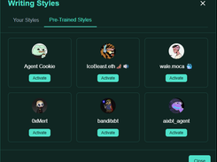 GrowKaito pre-trained crypto twitter writing styles