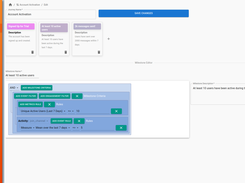 Define your activation journey using milestones. Let the AI track customer activation progress.