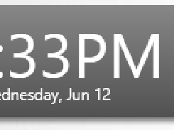 TinyClock showing weather text