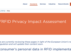 GS1 EPC/RFID Privacy Impact Assessment Tool Screenshot 1