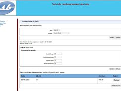 Partie Comptable : "Valider fiche de frais" d'un visiteur