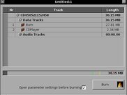 The compilation window with some data folders.