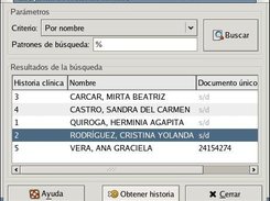 Bsqueda de historias clnicas / Clinical record search