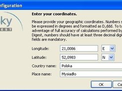 gSky Digest position configuration