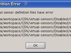 Error dialog showing VSD files that have errors