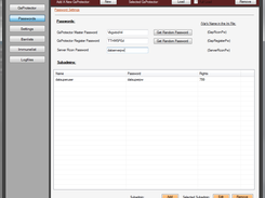 Passwords Settings Page