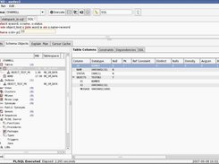 Schema browser, with expandable object type columns