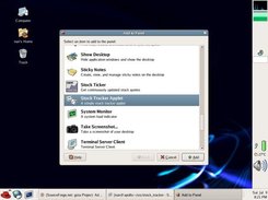 Select 'Stock Tracker Applet' from applet list