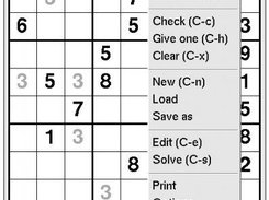 Menu, press mouse button