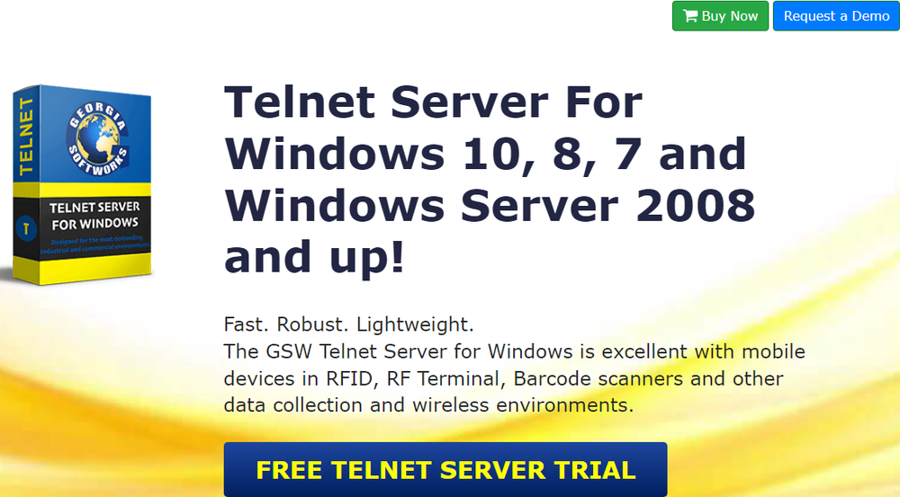 GSW Telnet Server for Windows Screenshot 1