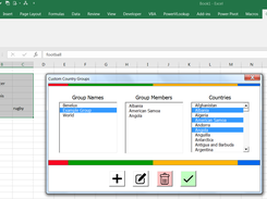 Manage custom group countries